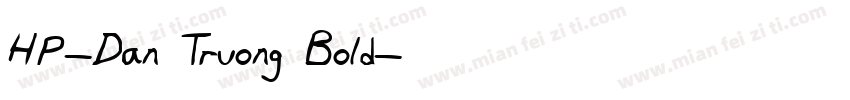 HP-Dan Truong Bold字体转换